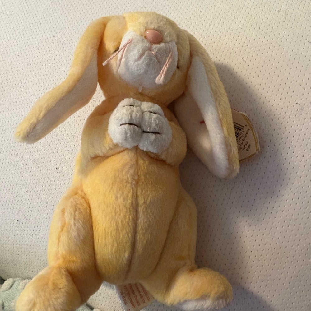 Ty Yellow and White Plush Toy for Small Pets